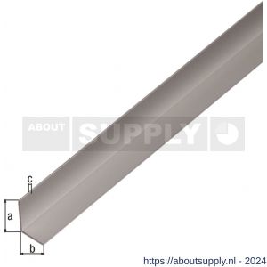 GAH Alberts hoekprofiel aluminium zilver geeloxeerd 9,5x7,5x1,5 mm 1 m - S51501878 - afbeelding 1