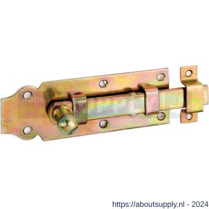 GAH Alberts deurgrendel knop recht greep geel verzinkt 120 mm - S51500618 - afbeelding 1