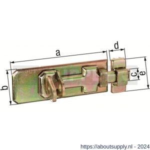 GAH Alberts hangslotschuif veiligheids-sluitgrendel RVS tegenstuk 100 mm - S51500616 - afbeelding 2