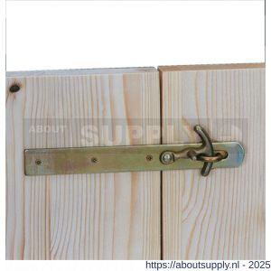 GAH Alberts kistoverval sluiting met haak geel verzinkt 250x30 mm - S51500591 - afbeelding 2