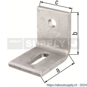 GAH Alberts stelhoek voor betonbevestiging galvanisch 80x150x60 mm - S51500105 - afbeelding 2