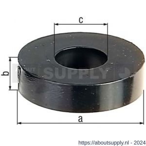 GAH Alberts afstandshuls PVC zwart 20x5-10-20-30 mm set per 5 stuks - S51501813 - afbeelding 2