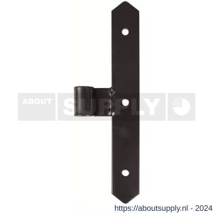 GAH Alberts draailuik-midden heng T-model centraal zwart lak 16x250 mm - S51500366 - afbeelding 1
