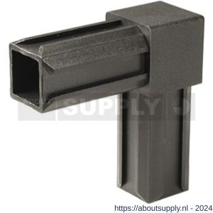 GAH Alberts XD-buisverbinder 90 graden 2-weg PVC zwart voor 20x20 mm - S51501483 - afbeelding 1