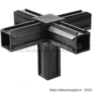 GAH Alberts XD-buisverbinder kruisstuk met 1 haakse aansluiting PVC voor 20x20 mm - S51501487 - afbeelding 2