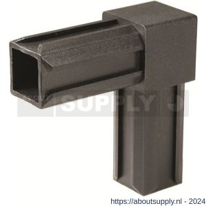 GAH Alberts XD-buisverbinder 90 graden 2-weg PVC zwart voor 30x30 mm - S51501485 - afbeelding 1