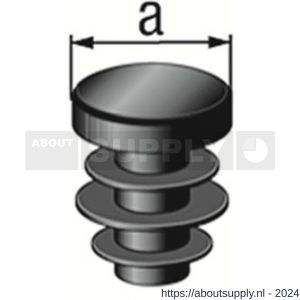 GAH Alberts stop ronde buis voor boorgat PVC zwart diameter 20 set 2 stuks - S51501475 - afbeelding 2