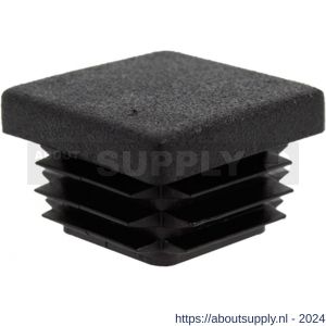 GAH Alberts stop vierkante buis voor boorgat PVC zwart 25x25 mm set 4 stuks - S51501479 - afbeelding 1