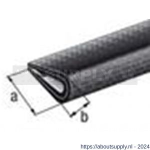 GAH Alberts kantbeschermingsprofiel PVC zwart 10x7 mm 1,5 m - S51501612 - afbeelding 2