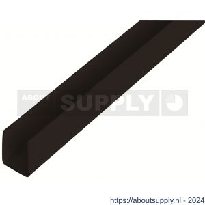 GAH Alberts U-profiel PVC zwart 10x21x10x1 mm 2,6 m - S51501424 - afbeelding 1