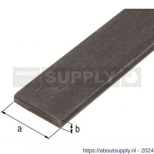 GAH Alberts platte stang staal ruw warmgewalst 10x2 mm 1 m - S51501254 - afbeelding 2