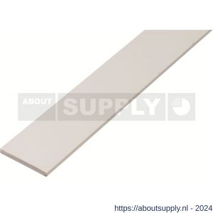 GAH Alberts platte stang PVC wit 25x2 mm 2,6 m - S51501231 - afbeelding 1