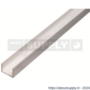 GAH Alberts U-profiel aluminium blank 13x16x13x1,5 mm 2,6 m - S51501349 - afbeelding 1