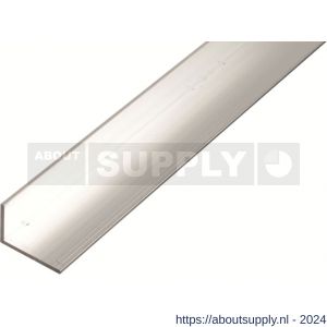 GAH Alberts hoekprofiel aluminium blank 50x20x2,0 mm 2,6 m - S51500999 - afbeelding 1