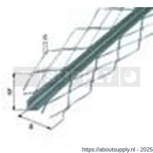 GAH Alberts stucprofiel pleister hoek verzinkt warmgewalst 32x32 mm 2,6 m - S51501607 - afbeelding 2