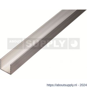 GAH Alberts U-profiel aluminium blank 10x20x10x1,5 mm 2,6 m - S51501352 - afbeelding 1