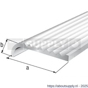 GAH Alberts trapbeschermingslijst aluminium zilver geeloxeerd 23x5x2,0 mm 2 m - S51501504 - afbeelding 2