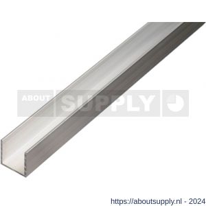 GAH Alberts U-profiel aluminium blank 6x6x6x1 mm 1 m - S51501330 - afbeelding 1
