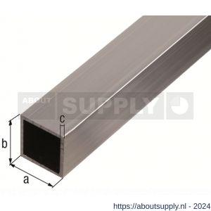 GAH Alberts vierkante buis aluminium blank 20x20x1 5 mm 1 m - S51501441 - afbeelding 2