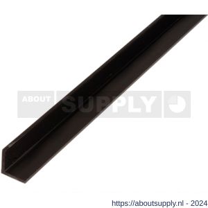 GAH Alberts hoekprofiel PVC zwart 20x20x1,5 mm 1 m - S51500926 - afbeelding 1