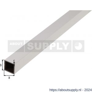 GAH Alberts vierkante buis aluminium wit 20x20x1,5 mm 2,6 m - S51501864 - afbeelding 1