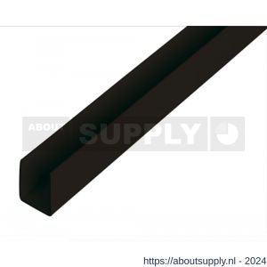 GAH Alberts U-profiel PVC zwart 10x18x10x1 mm 1 m - S51501418 - afbeelding 1