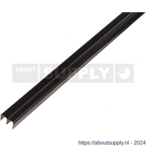 GAH Alberts geleiding railprofiel boven PVC zwart,6,5 mm 1 m - S51501779 - afbeelding 1