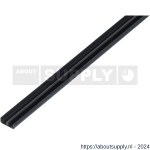 GAH Alberts geleiding railprofiel onder PVC zwart 6,5 mm 1 m - S51501783 - afbeelding 1