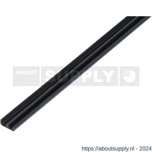 GAH Alberts geleiding railprofiel onder PVC zwart 6,5 mm 2 m - S51501784 - afbeelding 1