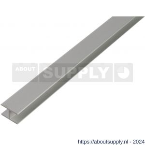 GAH Alberts H-profiel zelfklevend aluminium zilver 7,9x20x1,5 mm 2 m - S51501304 - afbeelding 1