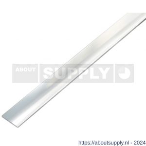 GAH Alberts platte stang zelfklevend aluminium chroom 15x2 mm 1 m - S51500681 - afbeelding 1
