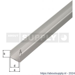 GAH Alberts U-profiel zelfklevend aluminium zilver 10x8,9x10x1,5 mm 1 m - S51501397 - afbeelding 2