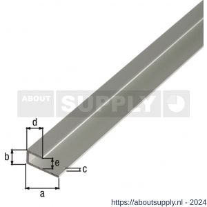 GAH Alberts afdeklijst profiel zelfklemmend aluminium zilver geeloxeerd 20x9x10 mm 1 m - S51501823 - afbeelding 2