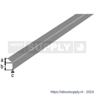 GAH Alberts hoekprofiel zelfklevend PVC metallic 20x20x1,5 mm 2 m - S51500699 - afbeelding 1
