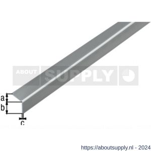 GAH Alberts hoekprofiel zelfklevend PVC RVS optiek 20x20 mm 1 m - S51500700 - afbeelding 2