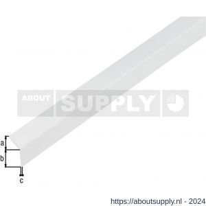 GAH Alberts hoekprofiel zelfklevend PVC wit 20x20 mm 2,6 m - S51500702 - afbeelding 1