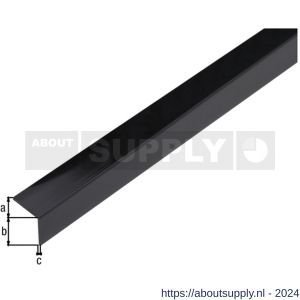 GAH Alberts hoekprofiel zelfklevend PVC zwart hoogglans 20x20x1,5 mm 1 m - S51500703 - afbeelding 1