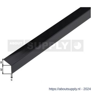 GAH Alberts hoekprofiel zelfklevend PVC zwart hoogglans 20x20 mm 2,6 m - S51500704 - afbeelding 1