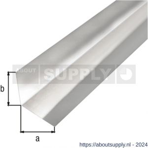 GAH Alberts gladde plaat gefaceteerd L aluminium blank 50x50 mm 2 m - S51501637 - afbeelding 1