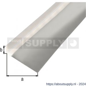 GAH Alberts gladde plaat gefaceteerd L aluminium blank 96x28 mm 2 m - S51501639 - afbeelding 1