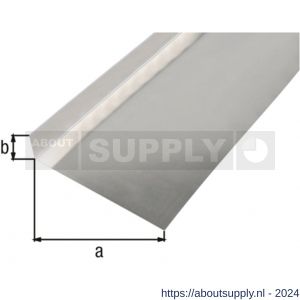 GAH Alberts gladde plaat gefaceteerd L aluminium blank 135x30 mm 2 m - S51501640 - afbeelding 1