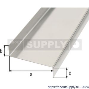 GAH Alberts gladde plaat gefaceteerd Z aluminium blank 18x63x18 mm 2 m - S51501641 - afbeelding 1