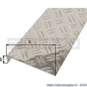GAH Alberts structuurplaat ribbel relief gefacetteerd L 135x30 mm 1 m - S51501721 - afbeelding 1