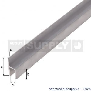 GAH Alberts stoelprofiel aluminium brute 26x11x1,5 mm 1 m - S51501547 - afbeelding 2