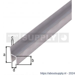 GAH Alberts stoelprofiel aluminium brute 26x11x1,5 mm 2 m - S51501548 - afbeelding 2