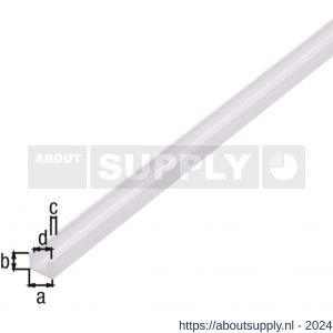 GAH Alberts U-profiel PVC wit 6,2x8,7x6,2x1,2 mm 1 m - S51501429 - afbeelding 2