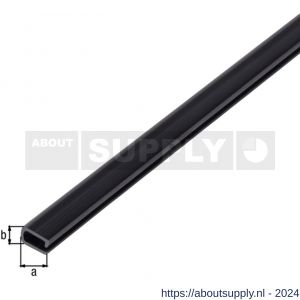 GAH Alberts U-profiel PVC zwart 7x4x0,5 mm 1 m - S51501542 - afbeelding 2