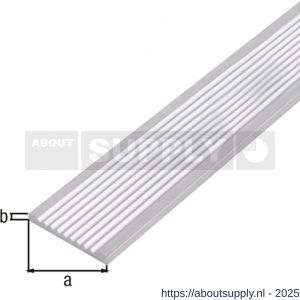 GAH Alberts platte stang platstaal geriffelt aluminium blank 30x3 mm 2 m - S51501604 - afbeelding 2
