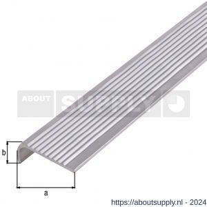 GAH Alberts trapbeschermingslijst aluminium blank 25x6x2 mm 1 m - S51501517 - afbeelding 2
