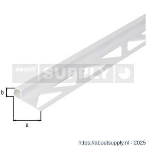 GAH Alberts afsluitprofiel afgerond tegel PVC wit 8 mm 2,5 m - S51501493 - afbeelding 2